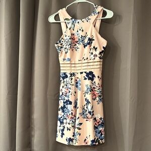 Speechless Floral Mini Dress - Pink and Blue